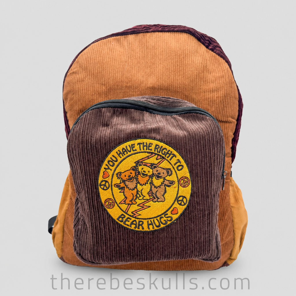 Officially Licensed Grateful Dead Dancing Bear Hugs Corduroy Backpack