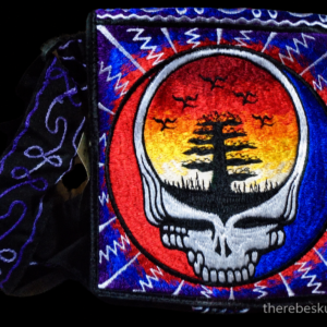 Officially licensed Grateful Dead Steal Your Face Tree and Birds embroidered shoulder bag made in Nepal