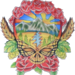 Grateful Dead Inspired Butterfly Skull