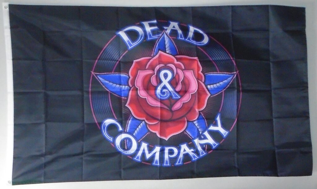 Dead & Company Rose Flag 3×5 – Black Deadhead Festival Banner