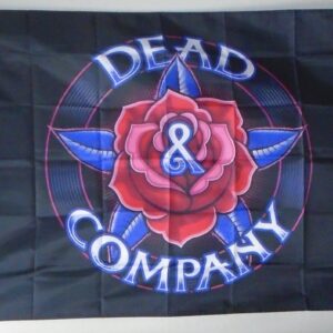 Dead & Company Rose Flag 3x5 – Black Deadhead Festival Banner