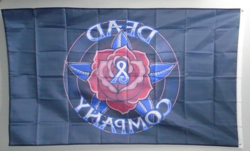 Dead & Company Rose Flag 3x5 – Black Deadhead Festival Banner