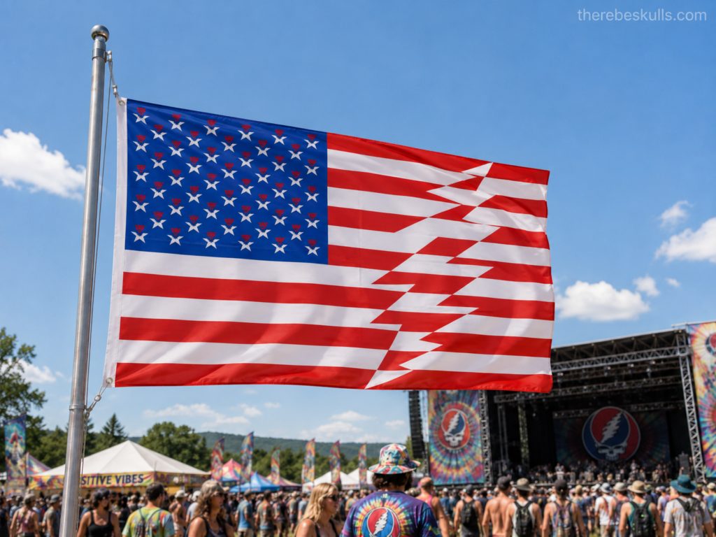 American Grateful Dead Bear Flag 3×5
