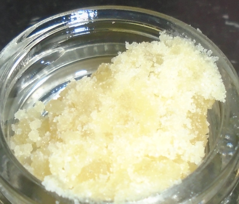 Lions Milk Concentrate from Emerald Farms Redding 420 dab. indica dominant hybrid strain (60% indica/40% sativa).