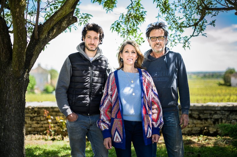 Laura Coffinet and Philippe Duvernay with son - Domaine Coffinet-Duvernay