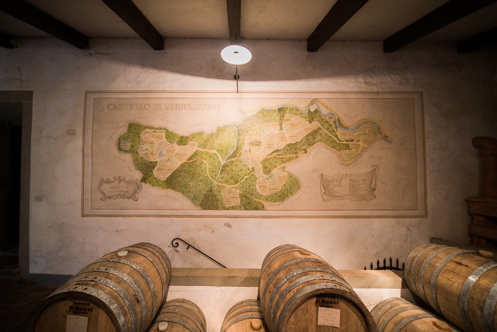 Map in cellar - Castello di Verrazzano