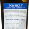 Boissiere Extra Dry Vermouth 750 ml Bottle Back