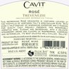 Cavit Rose Back Label