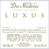 Dos Maderas Dos Maderas Luxus Doble Crianza Rum Back Label