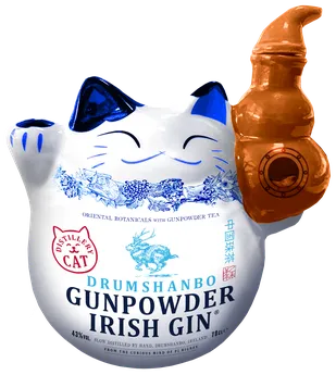 Drumshanbo Gunpowder Irish Gin Ceramic Distillery Cat