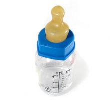 plastic baby bottle with nipple