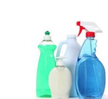 antibacterial cleaning products and bleach and detergent, disinfectants
