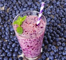 Blueberry Smoothie In A Glass