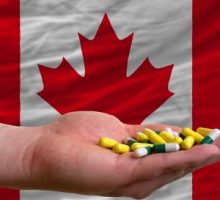 A handful of pills and Canadian Flag