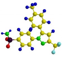 Molecular structure of Celecoxib (Celebrex) - nonsteroidal anti-inflammatory drug
