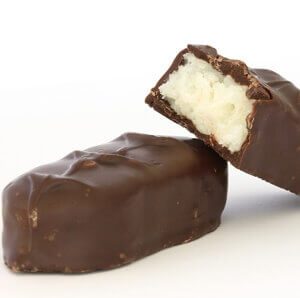 chocolate covered coconut Mounds candy bar