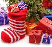 holiday gifts, Christmas stocking & presents