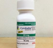 a bottle of Cymbalta 20 mg