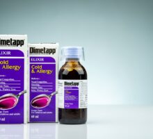 Bottles of Dimetapp Cold & Allergy containing phenylephrine