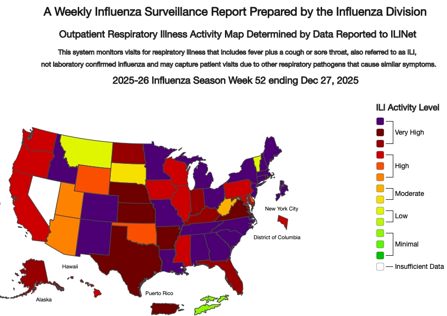 FluView from the CDC on 12-27-25