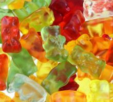 an assortment of gelatin based gummy bears