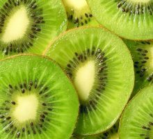 kiwi fruit slices close up