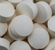 L-lysine tablets, close-up