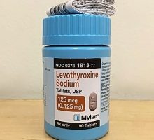 Levothyroxine bottle 125mcg