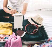 using checklist to pack suitcase so you don't forget your medications