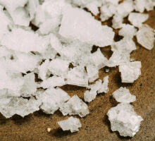 Sea salt crystals close up