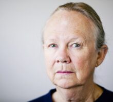Older woman who may have dementia or Alzheimer disease