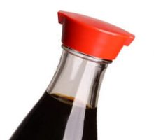 close up image on classic Japanese soy sauce to ease your burn