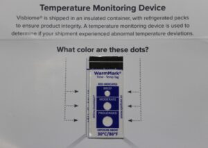 Shipping temperature monitoring device