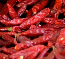 dried hot chili peppers