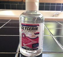 a bottle of glycerin