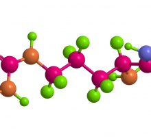 3-D rendering of L-arginine molecule
