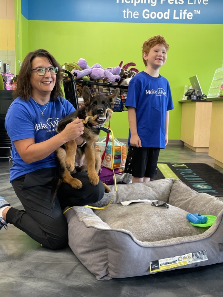 Six-year-old boy fighting leukemia granted wish for German shepherd puppy