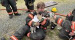 Lucky little dog saved from house fire after firefighter spotted him Lucky little dog saved from house fire after firefighter spotted him