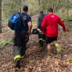 Community comes together to rescue senior pup stuck in mud up to her neck