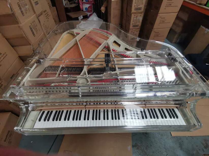 Transparent Self Playing Baby Grand Piano 