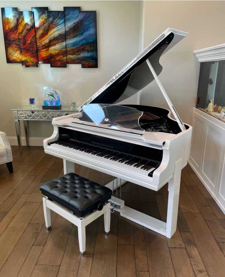 Unique designer Mason & Hamlin 5'8" grand piano