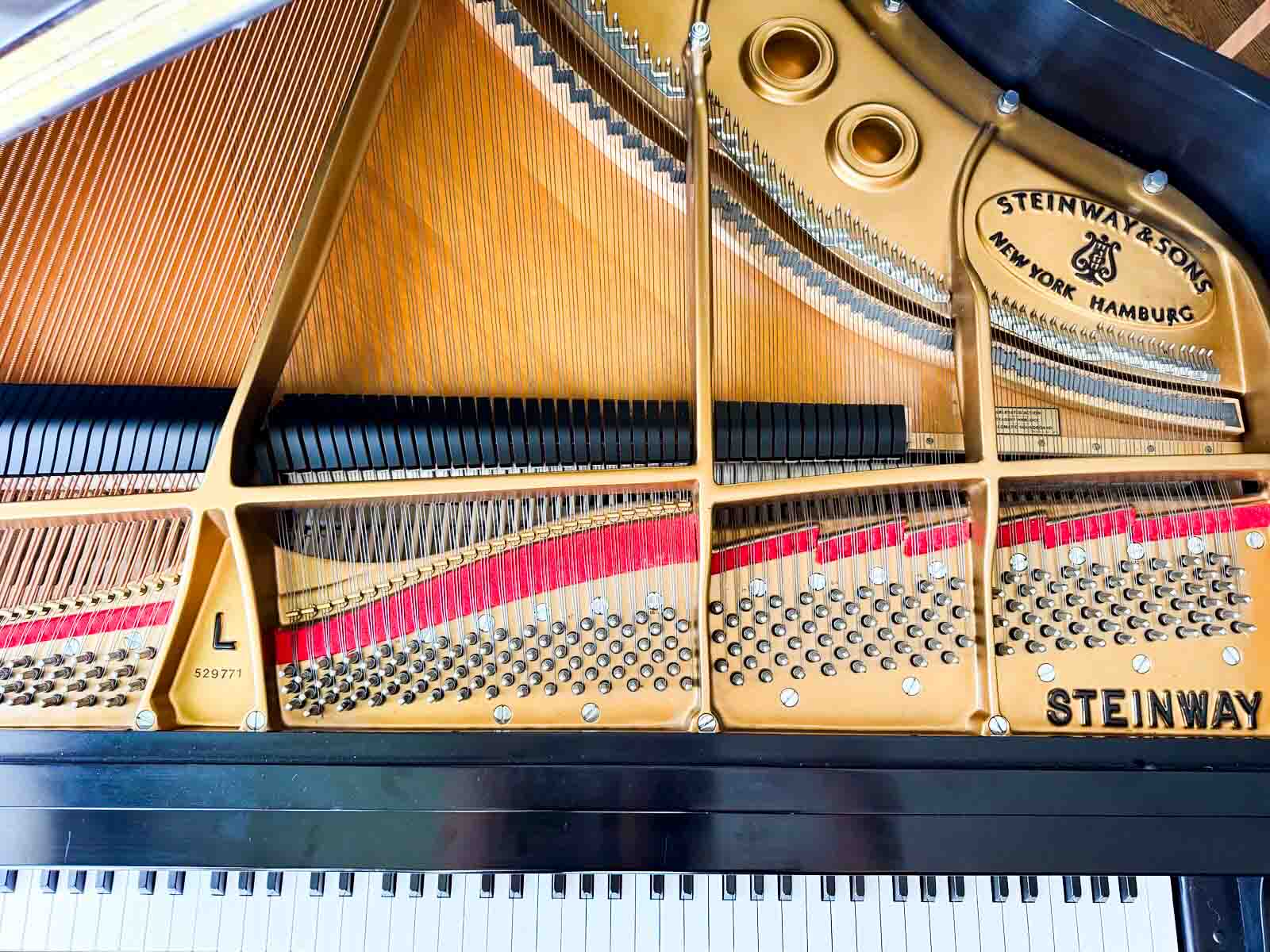 Showroom-clean, one owner STEINWAY & SONS Mod. L grand piano
