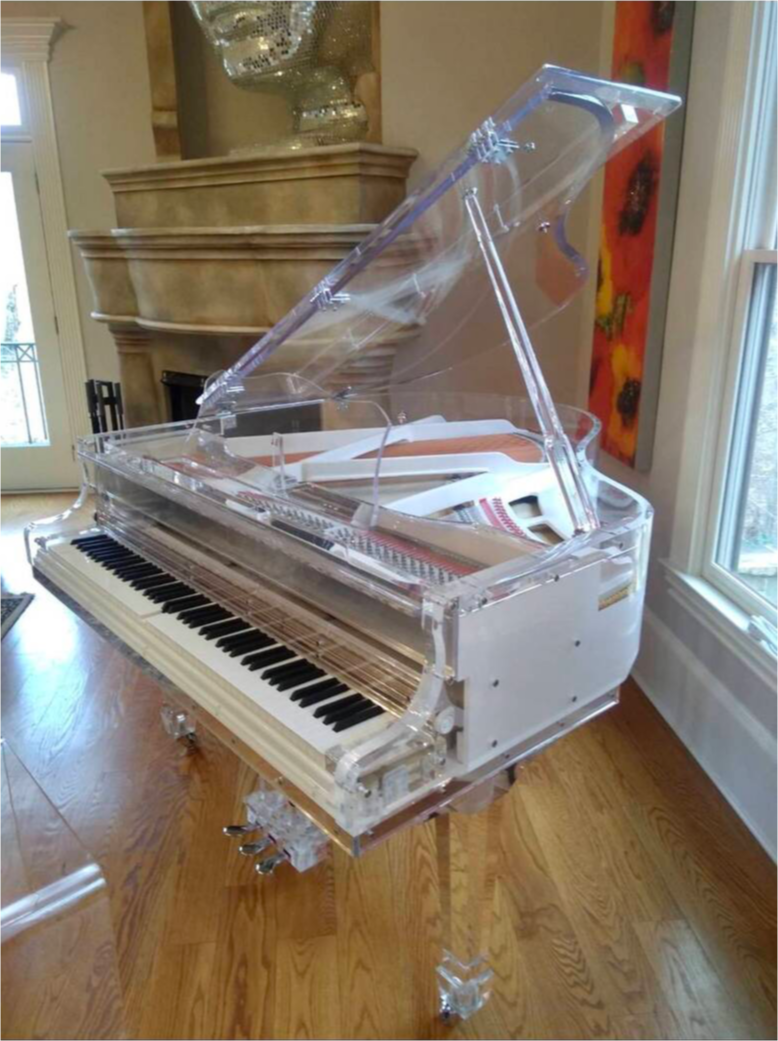 Crystal Clear 5’ 2” Grand Piano, Quality Product, can move
