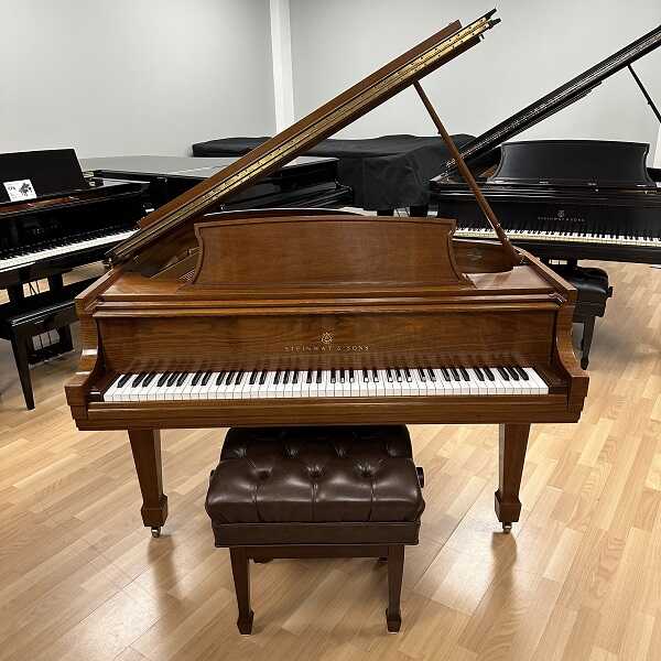 Steinway M Crown Jewel Satin Walnut 5' 7" Grand Piano