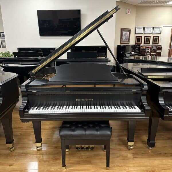 Mason & Hamlin A #91676 Satin Ebony 5′ 8″ Grand Piano