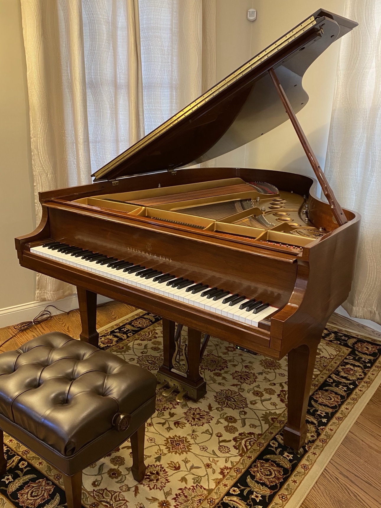 2005 Steinway & Sons Model M Grand — Crown Jewel Walnut 5'7"