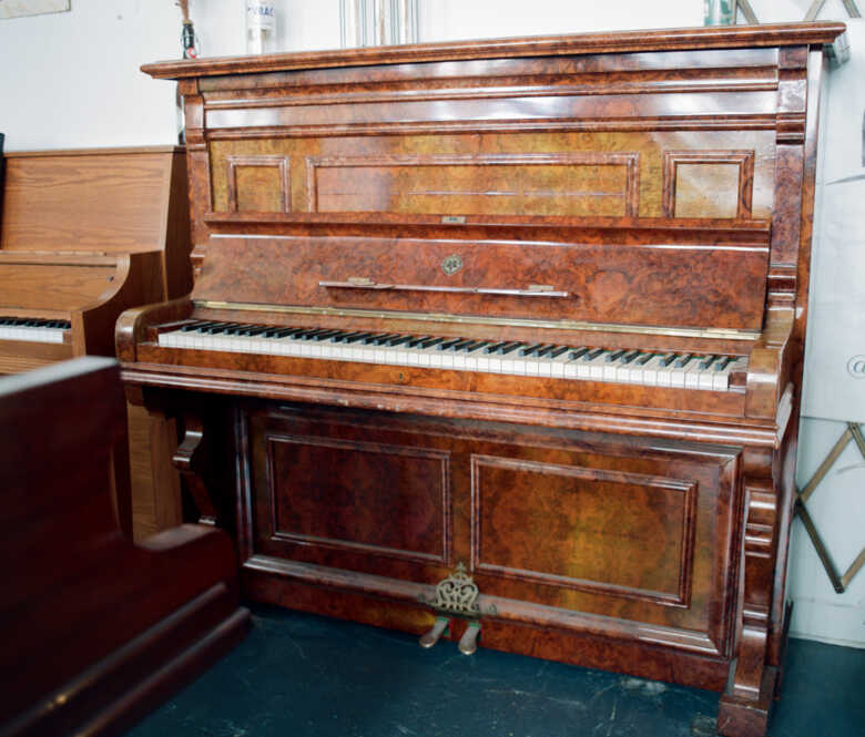 Beautifully Revived Rud. Ibach in Stunning Burl Wood Finish