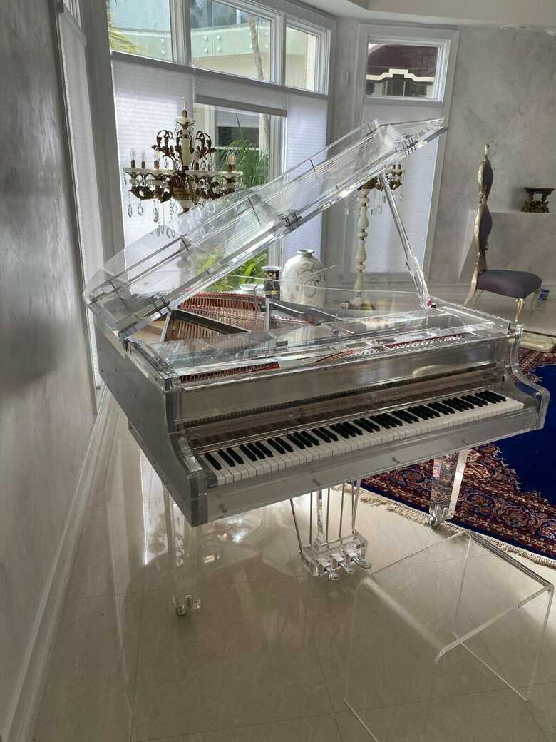 Full Crystal Grand Piano Handcrafted transparent VS1 Grand P
