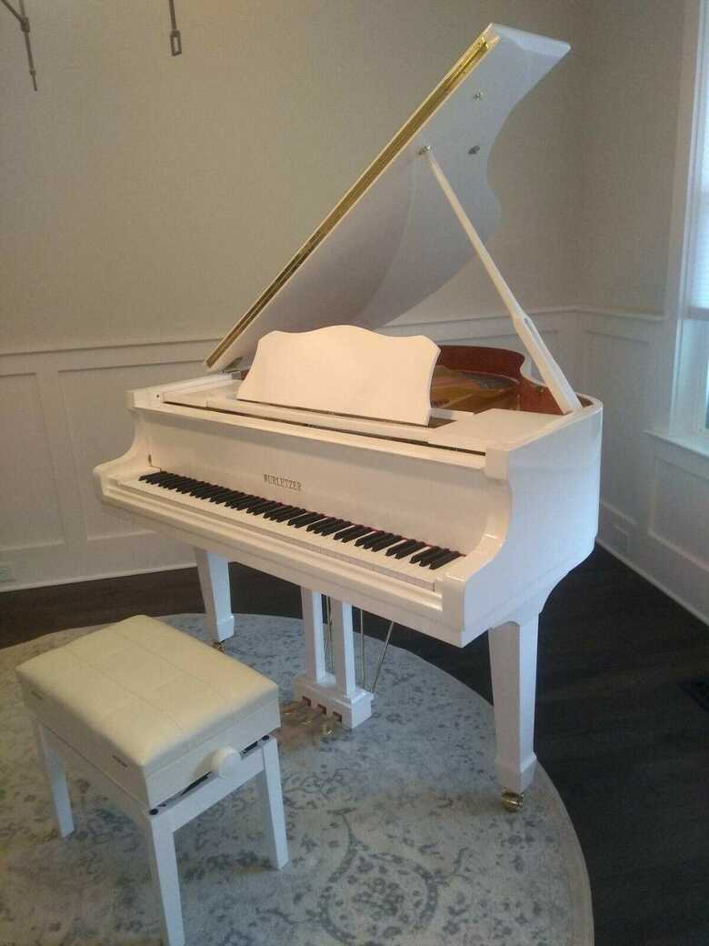 Brand new 2022 white 4'9 baby grand piano
