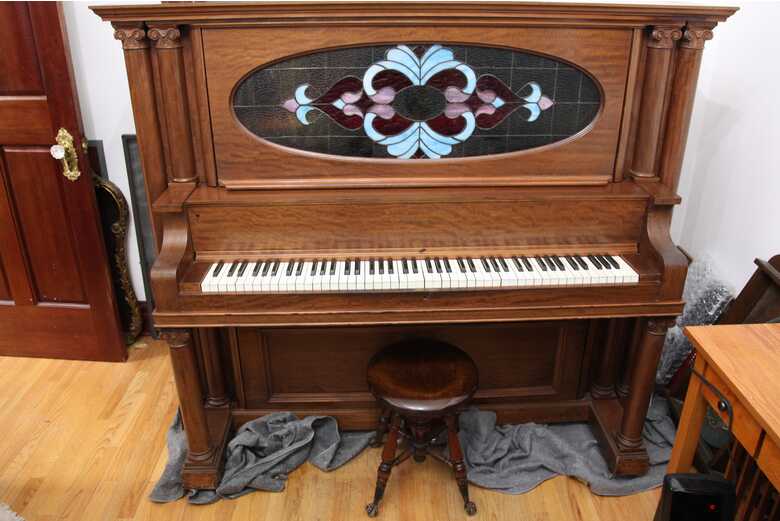 Ultra Rare Stained Glass- Meville Clark Apollo Player Piano 